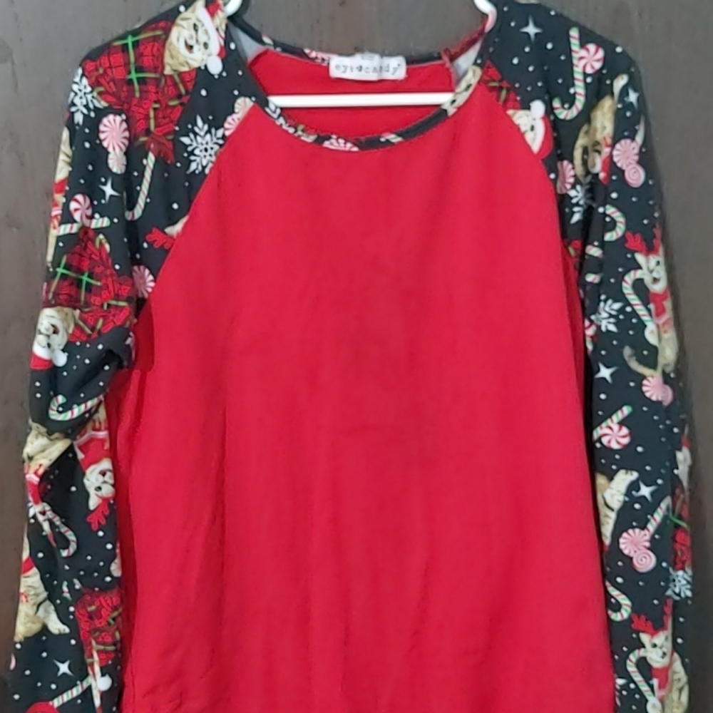 Christmas Kittens Pajama Top